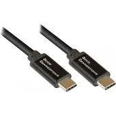 GOOD CONNECTIONS USB-C Lade- und Datenkabel 100W PD3, 1,5m, flexibel, schwarz