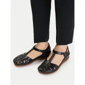 Pikolinos für Damen. W8K-0705 Cadaques Lederschuhe schwarz (41), 3 bis 5 cm, Klettverschluss, Lässig