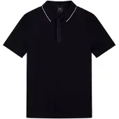 Armani Exchange für Herren. XM001285AF10366UC001 Ideal Polo (XS), Schwarz, Lässig, Baumwolle, Kurzarm