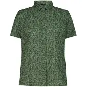 CMP - Women's Shortsleeve Shirt with Pattern - Bluse Gr 34 oliv