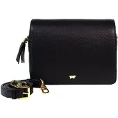 Braun Büffel Umhängetasche ALESSIA Umhängetasche Flap schwarz Damen - Leder