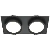 Maytoni Hoop Einbaustrahler doppelt schwarz 2xGX53 15W Aluminium rechteckig