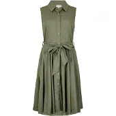 Apricot Minikleid "Minikleid", Damen, Gr. S (36), N-Gr, grün (khaki), gewebt, Obermaterial: 85% Viskose CV. 15% Leinen LI., uni, Modern, Kleider Minikleid, aus Leinenmischung