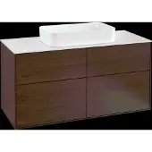 Villeroy & Boch V&B Waschtischunterschrank Wandbeleuchtung Finion 120x60,3cm, Abd.-Pl. wh. m, wal veneer