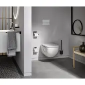 Emco flow Toilettenbürstengarnitur, Bürstenkopf und Griff, schwarz, 271513300
