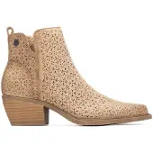 Refresh für Damen. 17504101-BEIGE Stiefelette 175041 beige (40), Braun, 3 bis 5 cm, Reißverschluss, Lässig