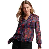 Superdry Studios Chiffon Langarmbluse