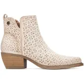 Refresh für Damen. 17504104-HIELO Stiefelette 175041 weiß (37), Braun, 3 bis 5 cm, Reißverschluss, Lässig
