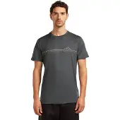 Icebreaker Herren T-Shirts/Tanks ku.Arm He/Uni Merino 150 Tech Lite SS Tee Range Stripes