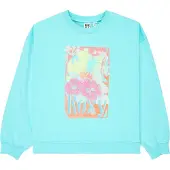 Roxy - Kid's Lineup Crew RG Terry - Pullover Gr 10 Years - M türkis