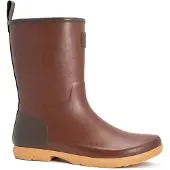 ROUCHETTE SAS Origin mittelhohe Gummistiefel aus Naturkautschuk, Bernstein, Größe 40, rutschhemmende Profilsohle