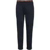 Comma Chinohose mit Gürtel und Stretch