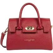LANCASTER PARIS Handtasche mit Klappe und Verschluss Mini Milano Cosmos Rot