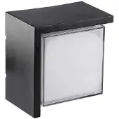 V-TAC VT-827 12W LED Wandleuchte quadratisch schwarz warmweiß 3000K IP65 - sku 218539