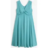 Bonprix Shirtkleid ohne Ärmel, mit Smock-Einsatz hinten, aus Polyester und Elasthan