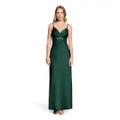Vera Mont Abendkleid "Abendkleid schmal geschnitten", Damen, Gr. 38, EURO, grün (schwarz moss), Obermaterial: 100% Polyester PES., Kleider Abendkleid