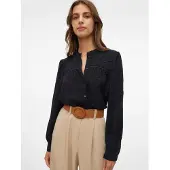 Vero Moda Langarmbluse "VMEMMA LS LACE SHIRT WVN GA NOOS" Polyester, loose fit