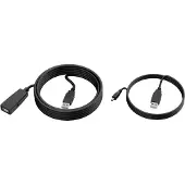 Yealink USB2-EXT-10M, 10 m, USB A, USB A, USB 2.0, Schwarz