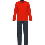 Ammann Schlafanzug "Schlafanzug lang Men / Nightwear", Herren, Gr. 102, rot, Obermaterial: 100% Baumwolle CO., Homewear-Sets Schlafanzug