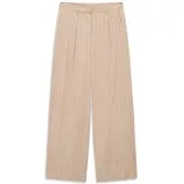 Bugatti Stoffhose "Stretch", Damen, Gr. 38, Normalgrößen, beige (50, beige), 73% Polyester, 24% Viskose, 3% Elasthan, gestreift, gerade, Hosen Stoffhose, gestreift mit geradem Beinverlauf