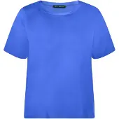 Betty Barclay Schlupfbluse "Schlupfbluse mit Rundhalsausschnitt", Damen, Gr. 40, blau (adria blau), Obermaterial: 97% Polyester PES. 3% Elasthan EL., Blusen Schlupfbluse