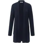 Peter Hahn Long-Strickjacke blau
