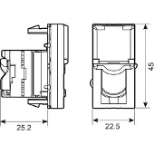 Legrand Multimedia-Steckdose Weiß - RJ 45 - 1 Modul - Für Cat 6 Kabel - Mosaic -