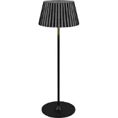 TRIO 1100000002199 REALITY LEUCHTEN "SUAREZ", schwarz (schwarz matt), H:39,1cm Ø:13,5cm, Leuchten, 1100000002199, Outdoor Akku Tischlampe inkl Ladestation USB-C, Touch-Dimmer Höhe 39cm