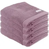 Tom Tailor Handtuch "Handtuch Color Bath Towel 4er Pack" Gr. M, lila (mauve), B:50cm, Obermaterial: 100% Baumwolle CO., Handtücher, Handtuch