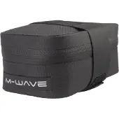 M-Wave 122346, Sattel, Fahrradtasche, Schwarz, 0,7 l, 55 mm, 140 mm