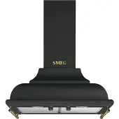 Smeg Cortina Trapezoid Kc16aoe Dekorative Dunstabzugshaube 60 Cm Schwarz One Size / EU Plug 220V Schwarz One Size