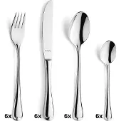 Amefa 24-tlg. Besteckset ELEGANCE 24-teilig silberfarben hochglanzpoliert