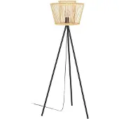 Eglo Stehleuchte Hykeham, Höhe 129,5 cm, natur/schwarz, Bambus