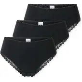 Schiesser Damen Brazilian-Slips, 3er Pack - 3Pack Brazilian, Stretch Cotton, uni