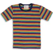 Engel - Kinder Unterhemd S/S - Merinounterwäsche Gr 104 bunt