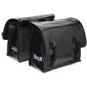 Beck Fahrradtasche Big Schwarz aus robustem Bisonyl, geräumig und reflektierend