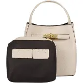 Cluty Umhängetasche "Damen echt Leder, Made in Italy", Damen, Gr. B/H/T: 18cm x 19cm x 13cm onesize, beige, Leder, leicht glänzend, unifarben, Taschen Umhängetasche, echt Leder, Made in Italy