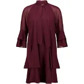 Vera Mont Cocktailkleid im Boho Style in Strong Aubergine | Gr.: 46