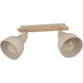 Eglo Deckenleuchte Arrecife sand/Holzoptik, zweiflammig