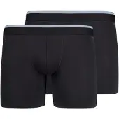Skiny Lange Unterhose "Cotton Multipack", Herren, Gr. S, schwarz, Obermaterial: 95% Baumwolle, 5% Elasthan, unifarben, normal, Unterhosen Lange Unterhose, bequem, elastisch, basic, weich, Baumwollmix