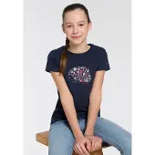 CMP T-Shirt , Mädchen, Gr. 164/170, schwarz (schwarz blau), Obermaterial: 100% Baumwolle, Shirts T-Shirt, Kurzarm-Design, aus Baumwolle, für Kinder