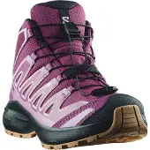 Salomon Outdoorschuh "XA PRO MID WP J", Kinder, Gr. 32, pink (nocturne, dusky orchid, schwarz), Synthetik, Textil, Schuhe Outdoorschuh, wasserdicht