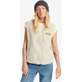 Billabong Fleeceweste "BE HAPPY VEST", Damen, Gr. XXL (44), weiß (weißcap), Fleece, Obermaterial: 100% Polyester, Westen Fleeceweste, mit Reißverschluss, aus Fleece-Material aus Polyester