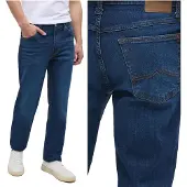 Mustang Straight-Jeans "Herren Style Tramper Straight", Herren, Gr. 34, Länge 32, blau (843 dunkelblau), Denim/Jeans, 99% Baumwolle, 1% Elasthan, unifarben, straight fit, Jeans Straight-Jeans