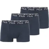 FILA Boxershorts "MAN BOXER SHORTS", Herren, Gr. M, blau (navy), Obermaterial: 95% Baumwolle, 5% Elasthan, unifarben, eng, Unterhosen Boxershorts, mit elastischem Logobund