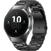 Forever xBase SW-720 Wasserdichte Smartwatch für Herren mit großem schwarzen Stahlarmband