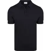 Suitable Knitted Half Zip Poloshirt Dan Navy - XXL