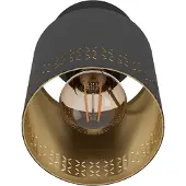 Eglo Wandspot Esteperra, schwarz/gold, einflammig