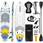 Rebel Aufblasbares SUP-Board mit Schwimmsitz, 335 cm Paddelset