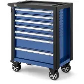 HBM Werkzeugwagen mit 7 Schubladen, 76,5 cm, blau